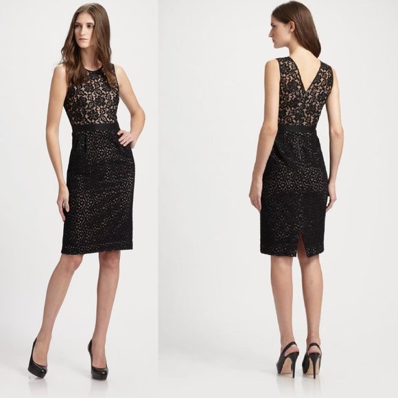 BCBGMaxAzria Dresses & Skirts - BCBGMaxAzria Alice black lace sheath dress 4